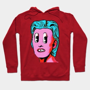 Horrible Retro Pop Art 2 | Alternate Universe Surreal LSD Design | Pink Face Hoodie